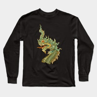 Thai art Naga head. Long Sleeve T-Shirt